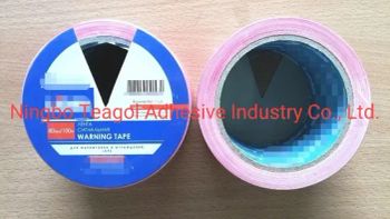 80mmx100m Barrier Warning Tape Red/White 80mmx100m PE Non-Adhesive Caution Tape Red/White - NINGBO TEAGOLPACK TECHNOLOGY CO., LTD. - China