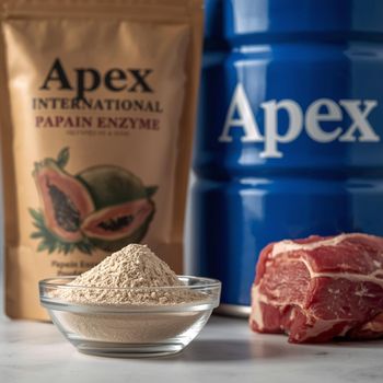 Papain Enzyme, Industrial Papain Enzyme, Papain Enzyme Supplier, Papain Enzyme Manufacturer, Papain Enzyme Supplier from India, Papain Enzyme for Meat Processing Industry, Papain Meat Enzyme, Meat Tenderizing Enzyme, Food Processing Enzyme, Papain for Meat Industry, Industrial Enzyme Solutions, Bio Processing Enzyme, Enzyme for Industrial Applications, High Performance Papain Enzyme - APEX INTERNATIONAL - India