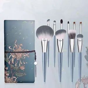 High Quality Makeup Brush Gift 10PCS Blue Makeup Brush Sets Luxury Cosmetics Tools with Makeup Bag - Shenzhen MyColor Cosmetics Co., Ltd. - China