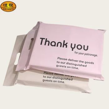 Wholesale Custom Logo Printed Durable Waterproof Poly Shipping Mailing Bag with Handle for Shoes Socks Fur Other Items-Recycled - Hangzhou HengYi Packaging Material Co., Ltd. - China