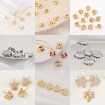 Micro Inlaid Heart-Shaped Gemstone Pendant 18K Color Preservation Retro Pendant Zircon Ocean Heart Sweater Chain DIY Jewelry Pendant - Yiwu Puhua Co., Ltd. - China