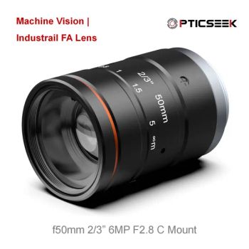 F50, Machine Vision Lens, Industrial Lens C Mount for Areascan Cameras, F50mm, 2/3" Imager Sensor - Fujian Opticseek Optics Co., Ltd - China