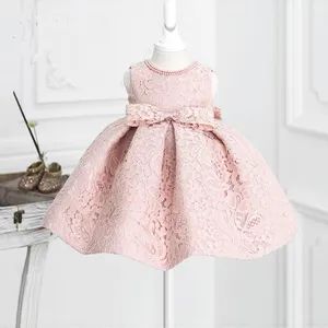Elegant Lace Fluffy Lace Flower Girl Dress MOQ 1 Size M Colour Pink Height 80cm Fabric Lace Gender Girl Origin China Age 2-6 - Suzhou Taimeng Pet Product Co., Ltd. - China