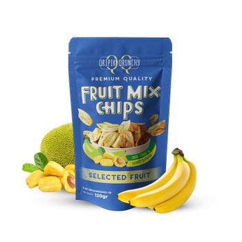 Fruit Mix Chips Form Chips Net Weight 120gr Taste Naturally sweet Shelf Life Up to 1 year Place of Origin East Java Brand Name Qripik Qrunchy - CV. De Three Anugrah Purnama - Indonesia