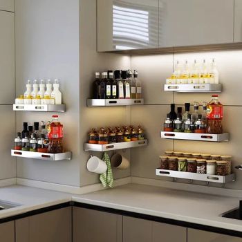Kitchen Ladder Spice Rack Storage Holders Racks Kitchen Organizer Rack - Foshan Huaai Kitchen and Bathroom Hardware Products Co. Ltd. - China