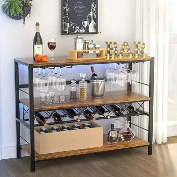 Stand Type Simple Metal Wooden Iron Wine Kitchen Storage Rack Fruit Rack Display Shelf - Jiangmen Xuansheng Home Furnishings Co., Ltd. - China