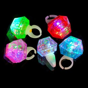 Party Favors Novelty LED Diamond Ring Finger Ring Light up Big Diamond Finger Light Ring - GLORIOUS PROMO CO.,LIMITED - China