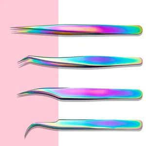 Stainless Steel Curved Straight Eyebrow False Eyelash Tweezers - Qingdao Shellstar Industrial Technology Co., Ltd - China