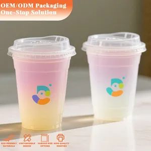 OEM Factory Custom Printed Bubble Boba Tea PP Pet Plastic Disposable Cups - EVER GREATER IMP. & EXP. CO., LIMITED - China