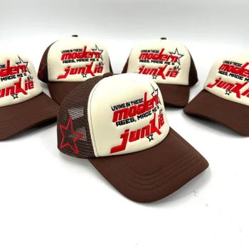 Custom Special Colors Trucker Hat Embroidered Logo 3D Powder Puff Printing Trucker Caps - Shenzhen Dingguan Hat Making Co., Ltd. - China
