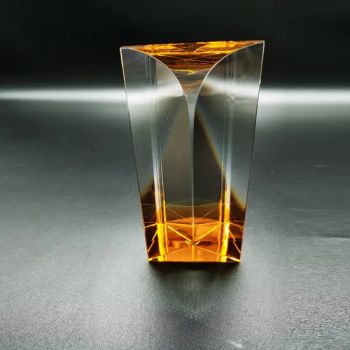 Orange Crystal Corner Trophy Awards Type Trophy Trademark OTE Origin Yangzhou HS Code 70189000 Technique Polished Transparency Transparent - YANGZHOU EXCELLENCE CRYSTAL HANDICRAFTS CO., LTD. - China
