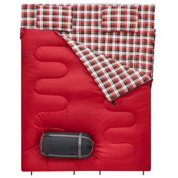 Family Camping Hiking 20-Degree Lightweight Backpacking Queen Size 2-Person Double Sleeping Bags - GOOD SELLER CO., LTD - China