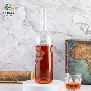 Angel's Hand Glass Wine Bottle Alcohol Bottle 750ml Liquor Drinking Spirit Glass Bottles - Tianjin Sovay International Trading Company Limited - China