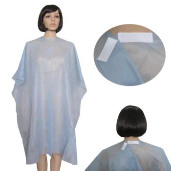 Nonwoven Hair Cutting Cape Salon Diposable Hairdressing Cape Model NO. TP02B Origin Hubei, China Production Capacity - Xiantao Topmed Nonwoven Protective Products Co., Ltd. - China