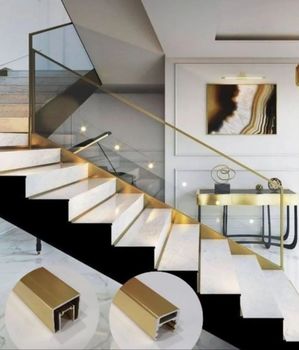 Bar Stairs Aluminum steel Railings, For Home Design Bar Color Brown Position Stairs Material Aluminium Weight - Mumbai Stainless Steel - India