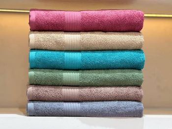 Bath Towel Origin Indian Minimum Order Quantity 11 Ton (40ft) Material Composition Recycled Yarn (poly-cotton) Packaging Details 6pc In 1 Polybag (6 Sets (36pcs) In Master - APEX SALES CORPORATION - India