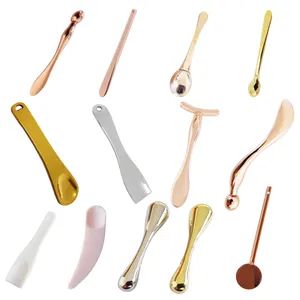 2023 Hot Sale Makeup Spoon Lady Use Travel Easy Take Mini Spatula Cosmetic Cosmetic Spatula - Shaoxing Hengjin Metal Co., Ltd. - China