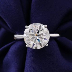 Fine Jewelry Ring Hot Sale 1 Carat Round Cut Moissanite 18K White Gold Ring Def Color Vvs Clarity Diamond Ring Classic Style - Wuzhou Provence Jewelry Co., Ltd. - China