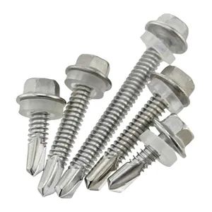DIN7504K Stainless Steel 304 316 410 Hex Head Self Drilling Roofing Screw with Rubber Washer - Fast Hardware Electronic Co., Limited - China