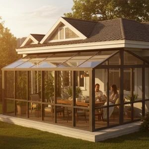 UV-Protective Tempered Glass Customized Colors Sealed Sunroom for Office - Qingdao Luqing Jiayu Metal Products Co., Ltd - China