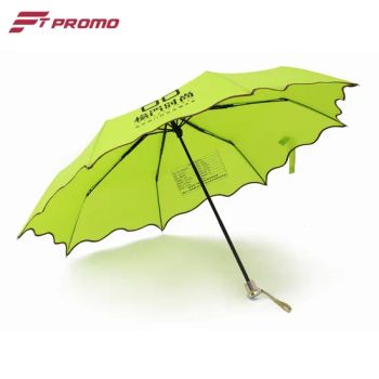 Manual Open 3-Section Folding Portable Pocket Sun Umbrella Size 21*8k Origin China Fabric Pongee Anti UV Anti UV Certificate - Fresh Tech Limited - China
