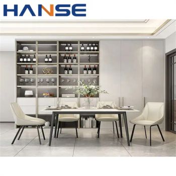 Luxury Living Room Wine Furniture Home Bar Cabinet Glass Wine Display Cabinet - Foshan Hanse Industrial Co., Ltd. - China