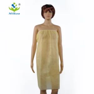 MILKON SPA Disposable Gowns Unisex PP Non Woven 100x140 1Y Type Gowns Origin China Gender Unisex Trademark MILKON Season All Season - Hubei Mingerkang Health & Safety Appliances Co., Ltd. - China