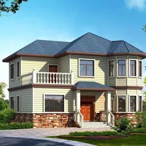 Small Pre Prefabricated Houses Prefab Luxury Light Steel Frame Villa - Shandong Hongtian Heavy Industries Co., Ltd. - China