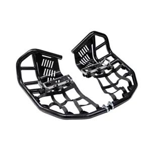 ATV UTV Car Auto Motorcycle Aluminum Foot Peg Bumpers Wide Grab Nerf Bars with Heel Guards Silver and Black Webbing - Ningbo Tower Machinery Co., Ltd - China