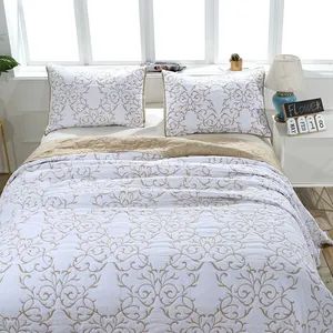 Hotel Textile 100% Cotton Embroidery Coverlets Set Quilts Bedding Bedspreads for Hotel - Qingdao Jaje Import&Export Co., Ltd - China