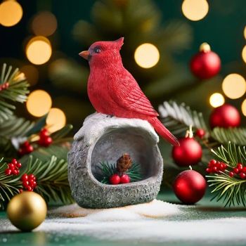 15cm 5.9inch Outdoor Patio Garden Ornament Parrot Bird Standing Stone Resin Crafts Christmas Home Holiday Decoration - Xiamen Qlfamily Technology Co., Ltd. - China