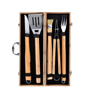 BBQ Utensils BBQ Set BBQ Outdoor Kitchen BBQ BBQ Accessories BBQ Tools Wooden BBQ Accessories - Foshan Zhongran Hardware Co., Ltd. - China