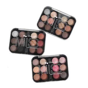 12 Color Eyeshadow Palette Waterproof Eyeshadow Palette Use Eye Form Powder Finish Natural Model NO. D1842 Feature - Jinhua Sanctity Cosmetics Co., Ltd. - China