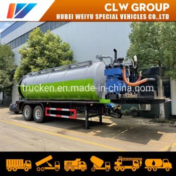 2 Axle 26000L Sludge Sewage Transport Vacuum Sewage Suction Tank Truck Trailer - Hubei Weiyu Special Vehicles Co., Ltd. - China