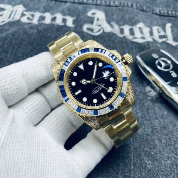 Moissanite Mechanical Automatic Gift Watches Best Quality 1: 1 Replica Swiss Clock Men's Steel Strip Luxury Colored Gemstone Watch - Shantou Longhu District Shengnan Toy Store - China