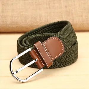 Mens Women Unisex Elastic Fabric Braided Stretch Woven Jeans Belts - Guangzhou Wangjia Leatherware Co., Ltd. - China