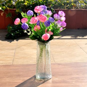 Nordic Style Triangle Decor Clear Flower Glass Vase for Corner Wall Professional Design - Rizhao Baibo Packaging Co., Ltd. - China