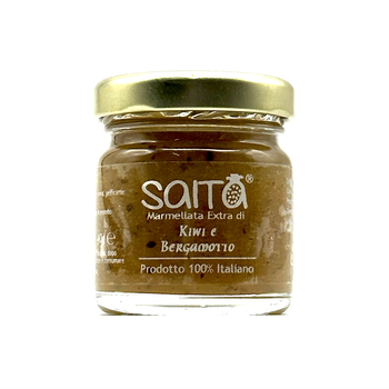 Premium Quality Italian Kiwi and Bergamot Extra Jam SAITA with few natural ingredients 40gr - SAITA - Italy