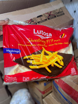 TOP RATED FRENCH FRIES LUTOSA FROZEN FRIES, SHOESTRING STRAIGHT CUT 7mm & WRINKLE CUT 12mm 1KG x 10 Bags per Carton