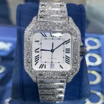 Custom Moissanite Diamond Hip Hop Stainless Steel Mechanical Watches - Wuzhou Qianjian Jewelry Co., Ltd. - China