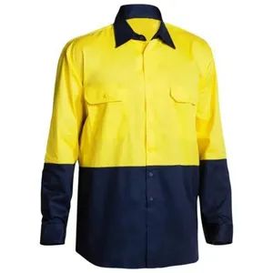 High Visibility Workwear Outdoor Mens Cotton Long Sleeve Safety Reflective Work Shirts - Nanchang Ketai Safety Protective Articles Co., Ltd. - China
