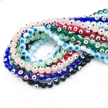 Glass 8mm Evil. Eye Round Beads for Jewelry Making Loose Beads - Ningbo General Union Co., Ltd. - China