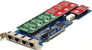 AXE1600P Digium Card with 4FXO+12FXS Ports Included Supports up to 16 FXO/FXS Ports PCI Express Card Wok with Asterisk PBX - H. K. Houyuan Technology Co., Limited - China
