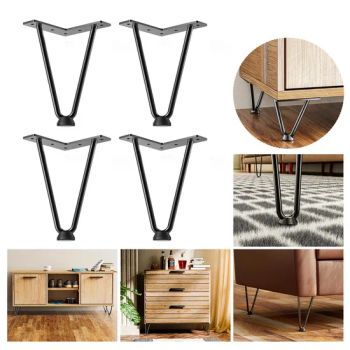 Metal Table Legs Dining Furniture Legs Hairpin Table Legs DIY Projects for TV Stand, Cabinet, Coffee Table, Desk etc with Rubber Floor Protectors Desk Legs - Wuhan Fush Technology Co., Ltd. - China