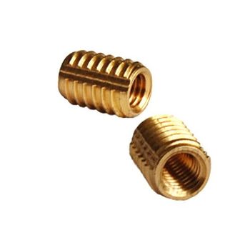 Round Golden Threaded Brass Inserts, Packaging Type: Packet Shape Round Color Golden Material Brass Packaging Type - Raj Industries - India