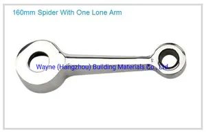 160mm Stainless Steel Glass Spider with One Long Arm; Glass Fitting Hardware, Point-Fixed Curtain Wall Hardware with High Quality and Best Price - Wayne (Hangzhou) Building Materials Co., Ltd. - China