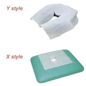 Cushion Cover Massage Face Cradle Table Head Rest Covers Color White Model NO. B9005 Samples Support Trademark TOPMED HS Code 6210103020 - Xiantao Topmed Nonwoven Protective Products Co., Ltd. - China
