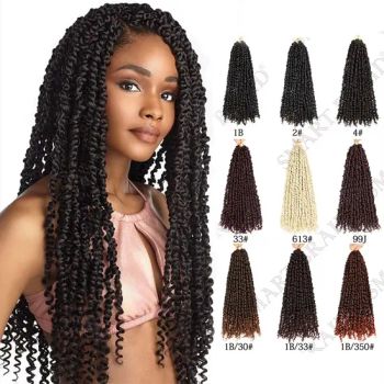 Passion Twist Crochet Hair 18 Inch, Pre Looped Passion Twist Braiding Synthetic Hair, Bohemian Braid for Crochet Pretwisted Hair - Xuchang Fuze Trading Co., Ltd. - China