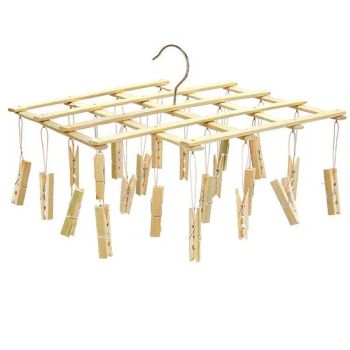 Bamboo Clothing Clips, Hangers, Multi-Purpose Drying Hangers, Wholesale Folding Sock Clips, Underwear Clips - Yunnan Hanyang Bamboo Crafts Co., Ltd. - China