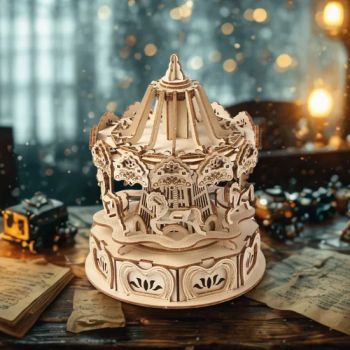 Carousel Wooden Puzzle 3D Stereo DIY - ZHEJIANG BAITE MEDICAL APPLIANCES CO., LTD. - China
